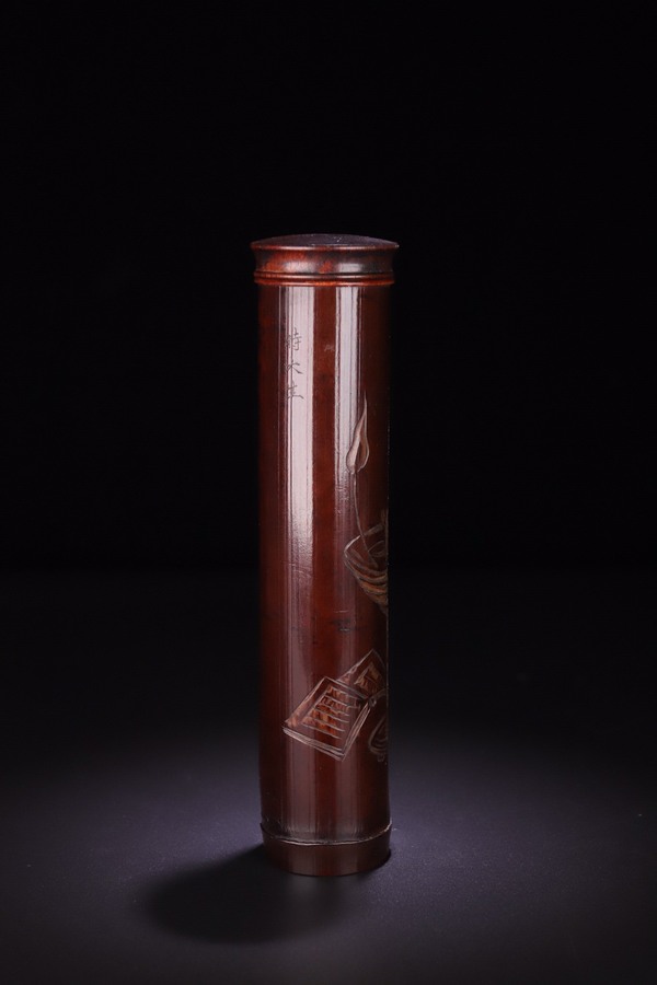 民国老竹香筒规格高169㎝宽38㎝重5
