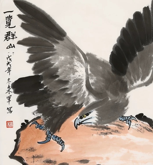 朱军款鹰作品作者朱军作品尺寸99