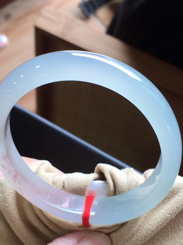 冰透双彩贵妃手镯玫瑰完美种老起胶晶莹剔透