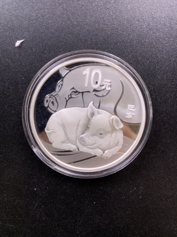 2019年猪年生肖金银猪一对金猪重3克面值5