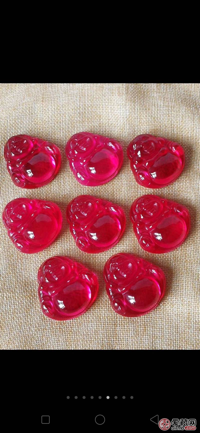 天然红宝石弥勒佛挂件