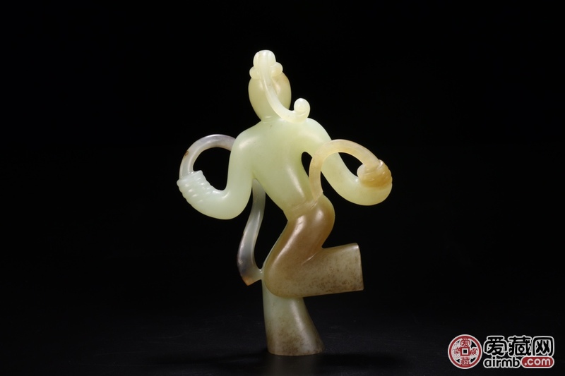 和田玉"玉舞人"摆件