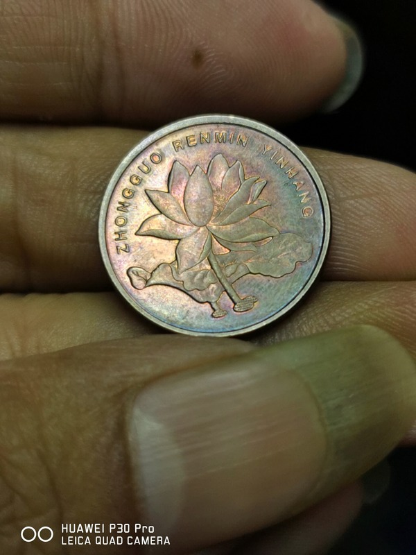 2015年荷花五角紫铜金色镜面包浆币1枚真假_图片_价格_评级-硬币-爱藏