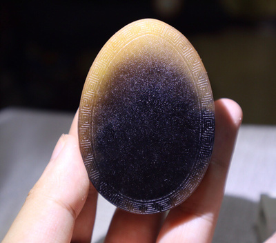 *文玩 *黑金 鱼子纹 竹丝纹清晰 超高品质——尺