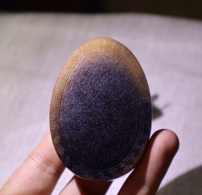 *文玩 *黑金 鱼子纹 竹丝纹清晰 超高品质——尺