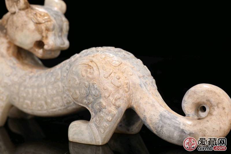 汉代:高古玉螭虎摆件 br