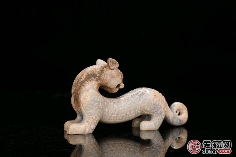 汉代:高古玉螭虎摆件 br