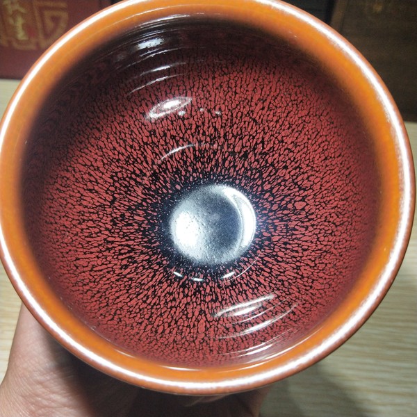 建阳建盏红牡丹作者罗丁釉面原矿釉