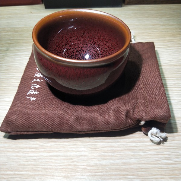 建阳建盏红牡丹作者罗丁釉面原矿釉