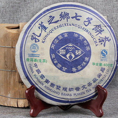 产品名称孔雀之乡七子饼茶生茶产品原料