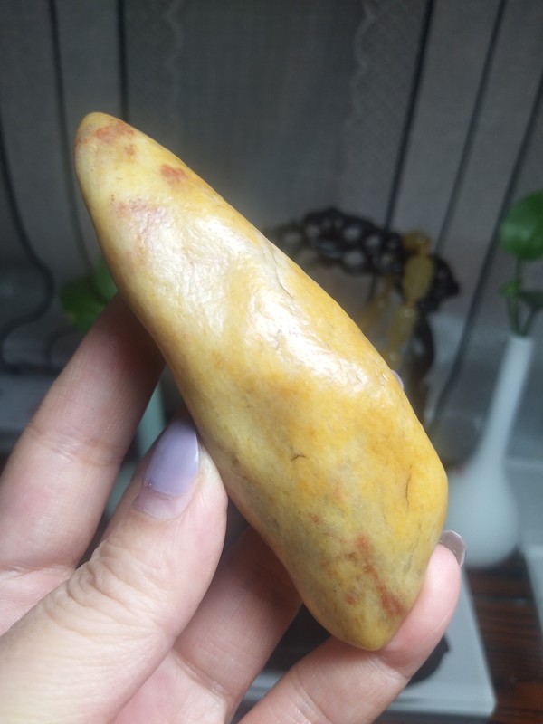 新疆金丝玉原石88克宝贝特性金丝玉传说中女