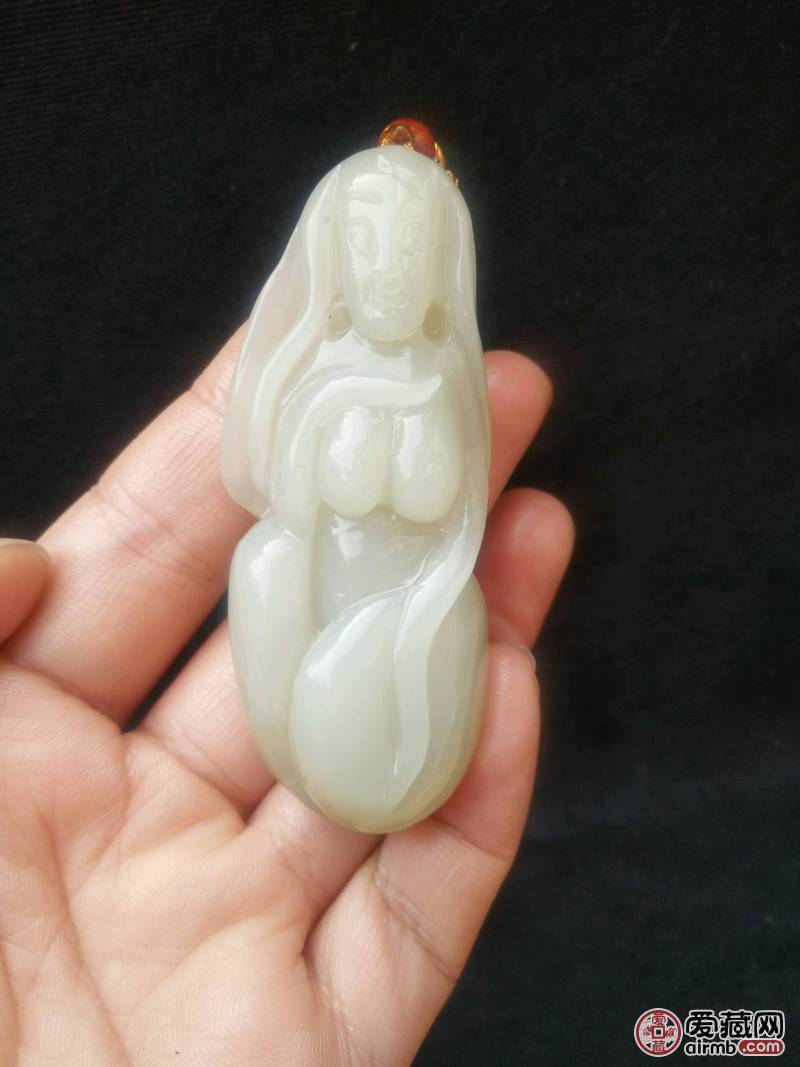 天然和田玉裸女仕女美女挂件把玩件玉石玉器-价格218元-爱藏一口价-爱