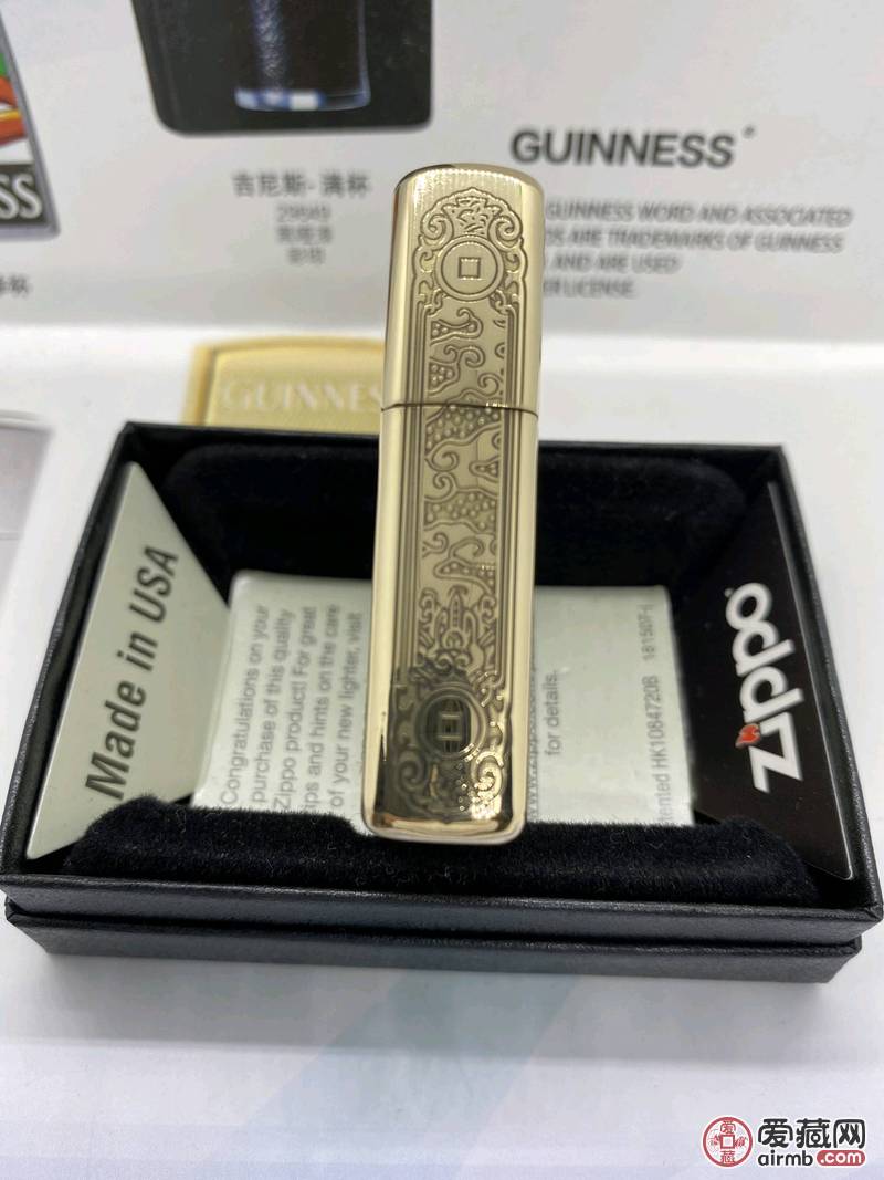 zippo之宝打火机 精雕盔