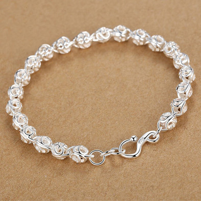 990纯银手链财源滚滚转运珠手链支持鉴定