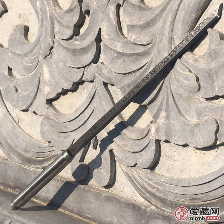 精钢手杖刀(唐刀烙花)龙泉手工棍.