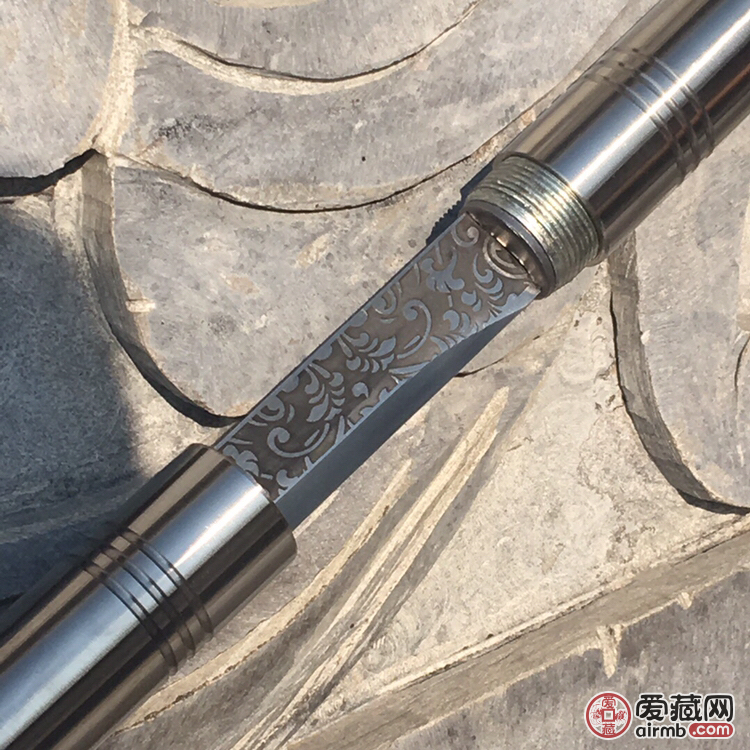 精钢手杖刀(唐刀烙花)龙泉手工