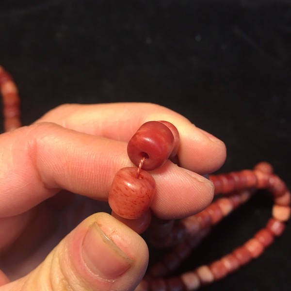 虎骨桶珠108佛珠蝌蚪文清晰尺寸如图重113