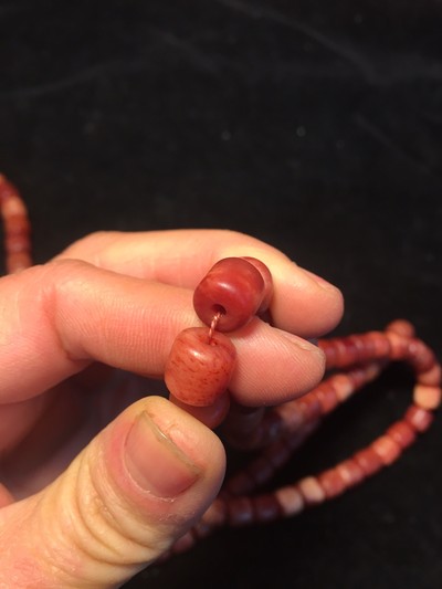 虎骨桶珠108佛珠蝌蚪文清晰尺寸如图重113