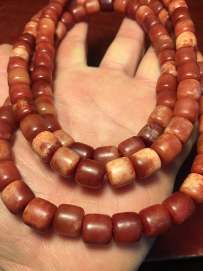 虎骨桶珠108佛珠蝌蚪文清晰尺寸如图重113