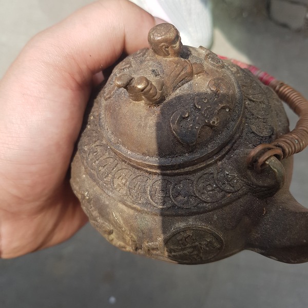 老物件,大清小铜壶一个