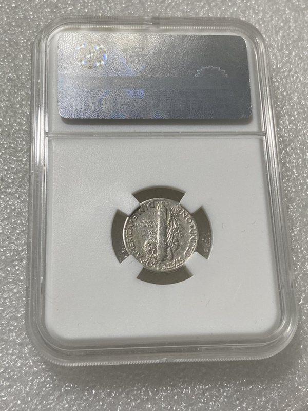 保粹评级ms61美国银币墨丘利,权威评级公司鉴定官