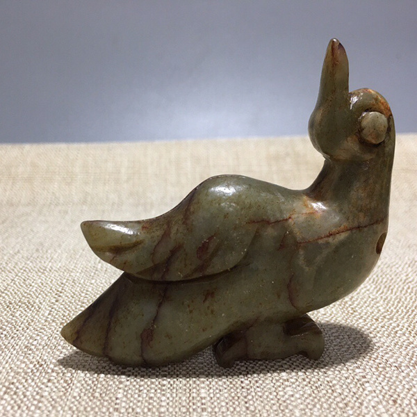 老玉古玉和田玉玉鸟兽鸟挂件宋代老货古