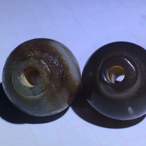 回流老玛瑙珠子灯笼珠孔道自然包浆醇厚自然