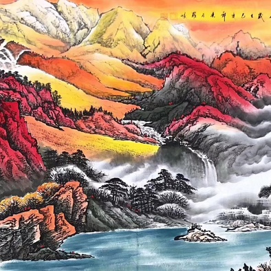 江山如此多娇小八尺山水国画尺寸240