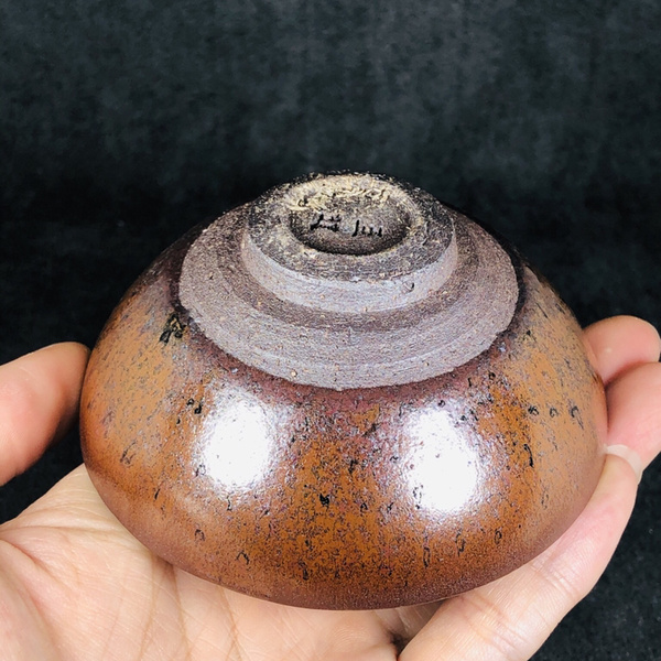 品名龙窑柴烧平口建盏,纯手工制作