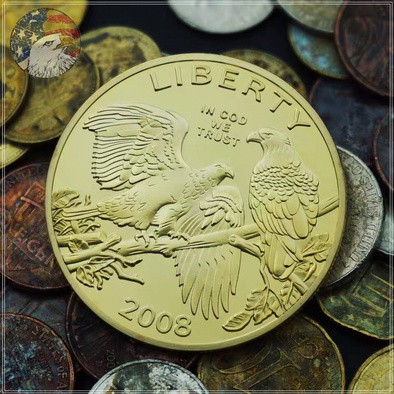 美国鹰标金币纪念币外国硬币硬币纪念章美国白头鹰