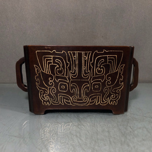 五代十国柴窑双耳方瓶395x125厘米