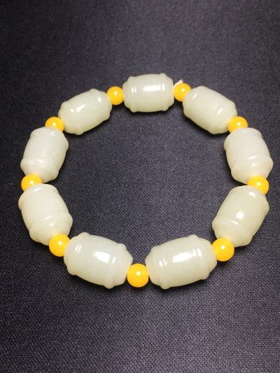 和田玉转运珠手链料子细腻油润本店所有拍品保真