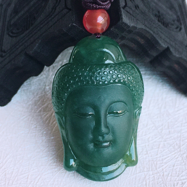 翡翠蓝水佛头天然翡翠货种水好,玉质细