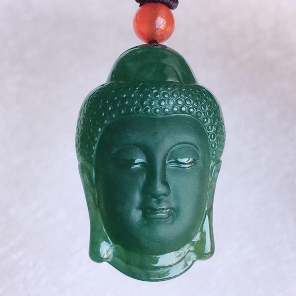 翡翠蓝水佛头天然翡翠货种水好,玉质细