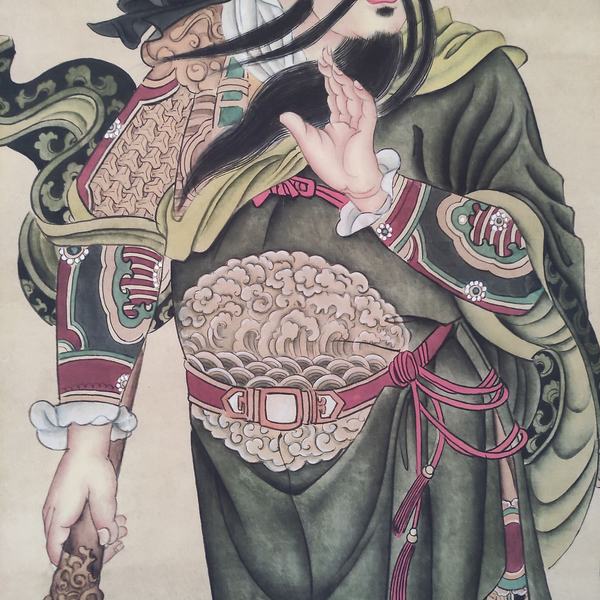 特价字画国画名人名作人物中堂关公像忠义作