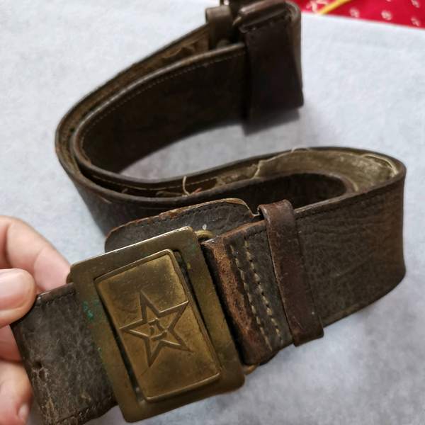 军用腰带扣皮子腰带老腰带皮带老皮带品相如图实