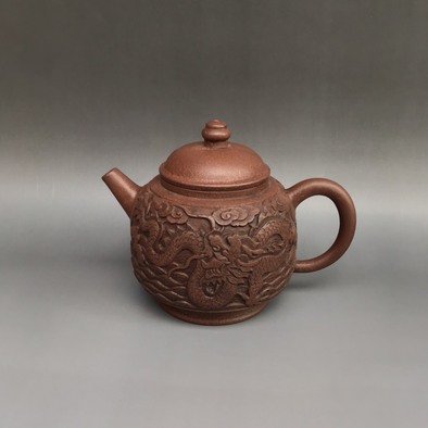 紫砂壶品茗龙纹壶底款康熙御制材质