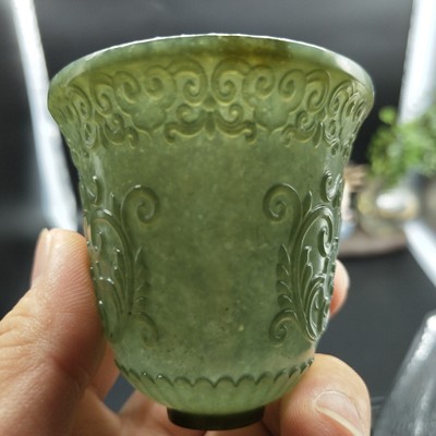 铃铛杯青玉酒杯n尺寸658可做主人杯n全