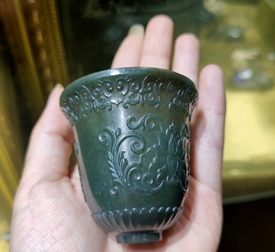 铃铛杯青玉酒杯n尺寸658可做主人杯n全