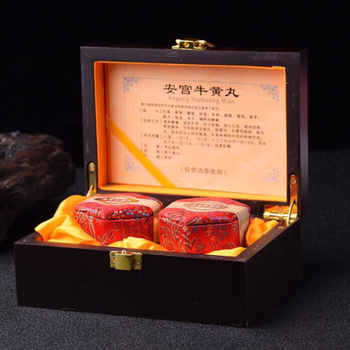 安宫牛黄丸两粒装精美包装实木配盒功效