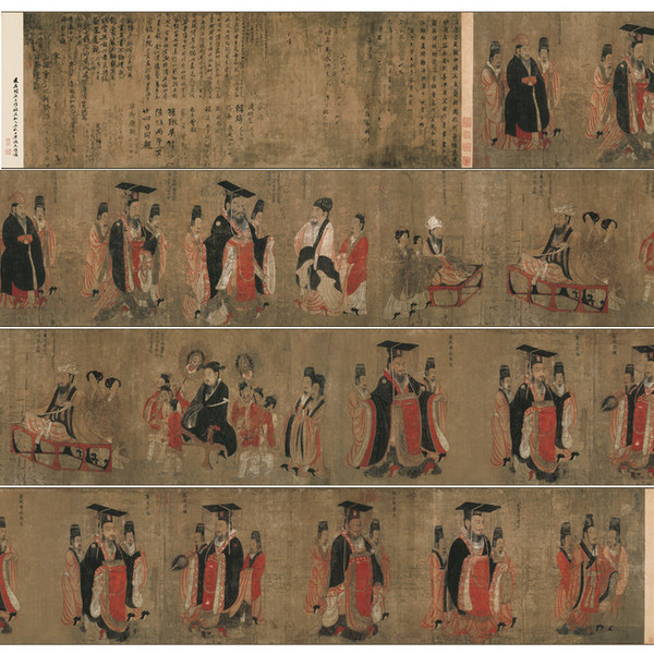 批发唐阎立本历代帝王图卷68952宣纸国画画心仿