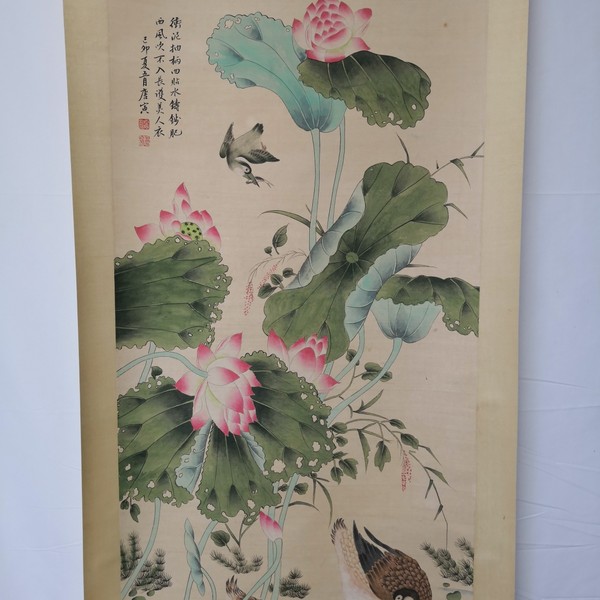 唐寅花鸟画手绘画编号063017,花鸟画