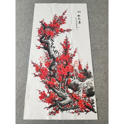 田成喜梅花图真迹
编号:红梅(竖)
尺寸:13