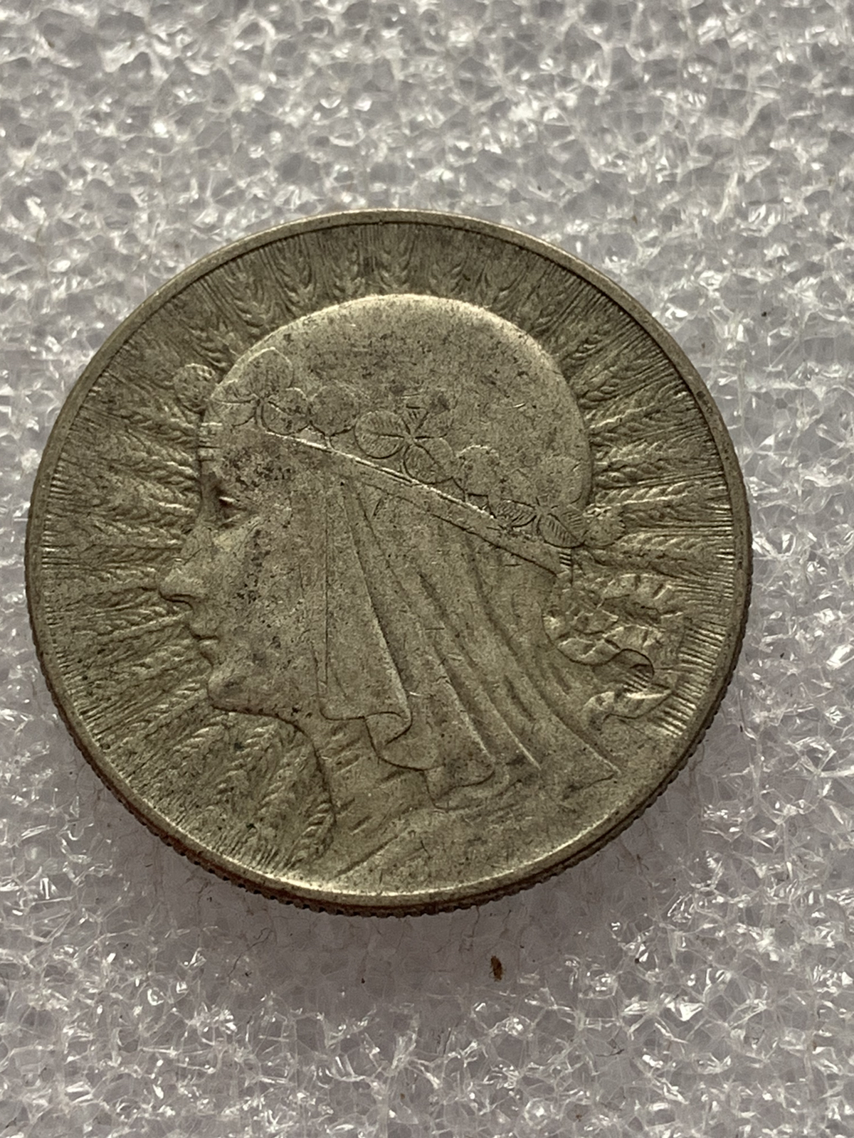波兰女神5兹罗提老银币,稀少比较贵的老银元,重10