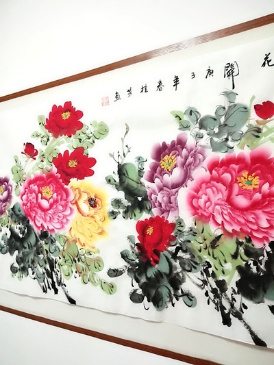 山东美协会员马桂芳老师四尺国画牡丹富贵花开13