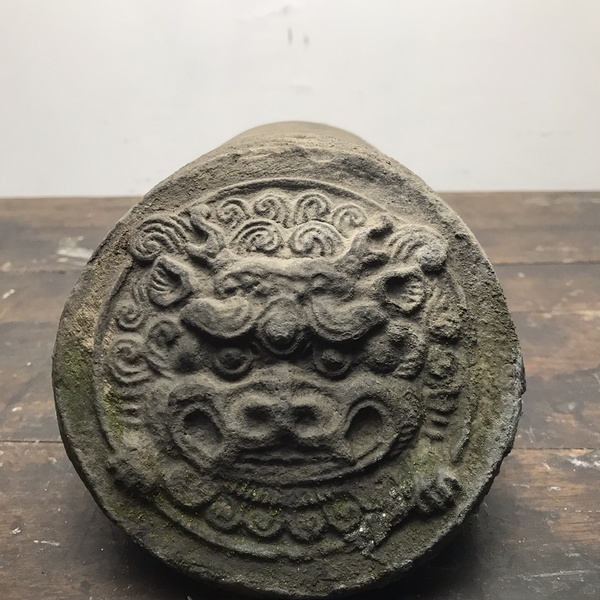 明代龙头兽面瓦当包老尺寸如图样子少见可收藏