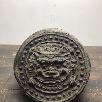 明代龙头兽面瓦当,包老,尺寸如图,全品,各种图案