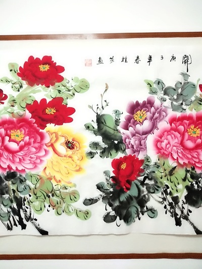 山东美协会员马桂芳老师四尺国画牡丹富贵花开13