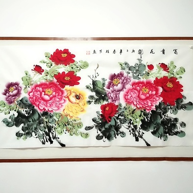 山东美协会员马桂芳老师四尺国画牡丹富贵花开13