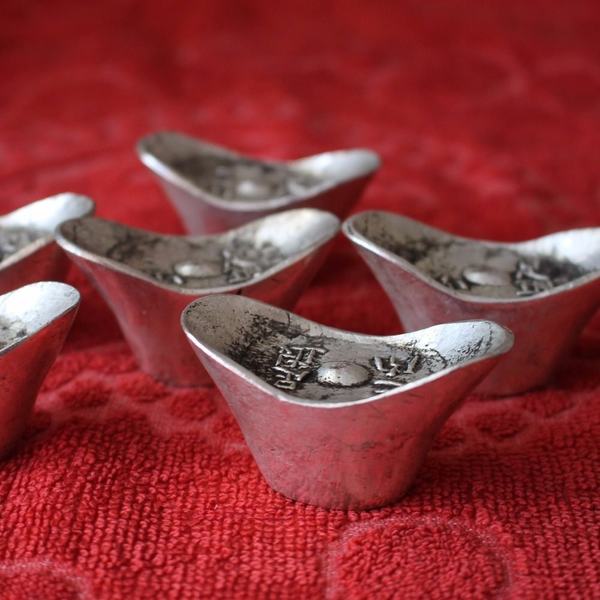 古董古玩老银锭元宝摆件大清银库古代钱币纪念币旺财招